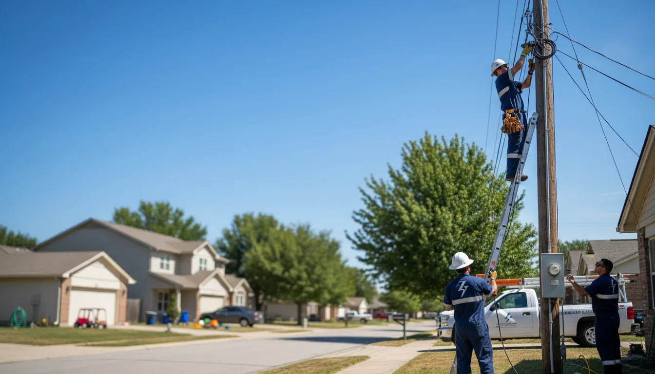 Residential electrician providing installation services in Waukomis, OK
